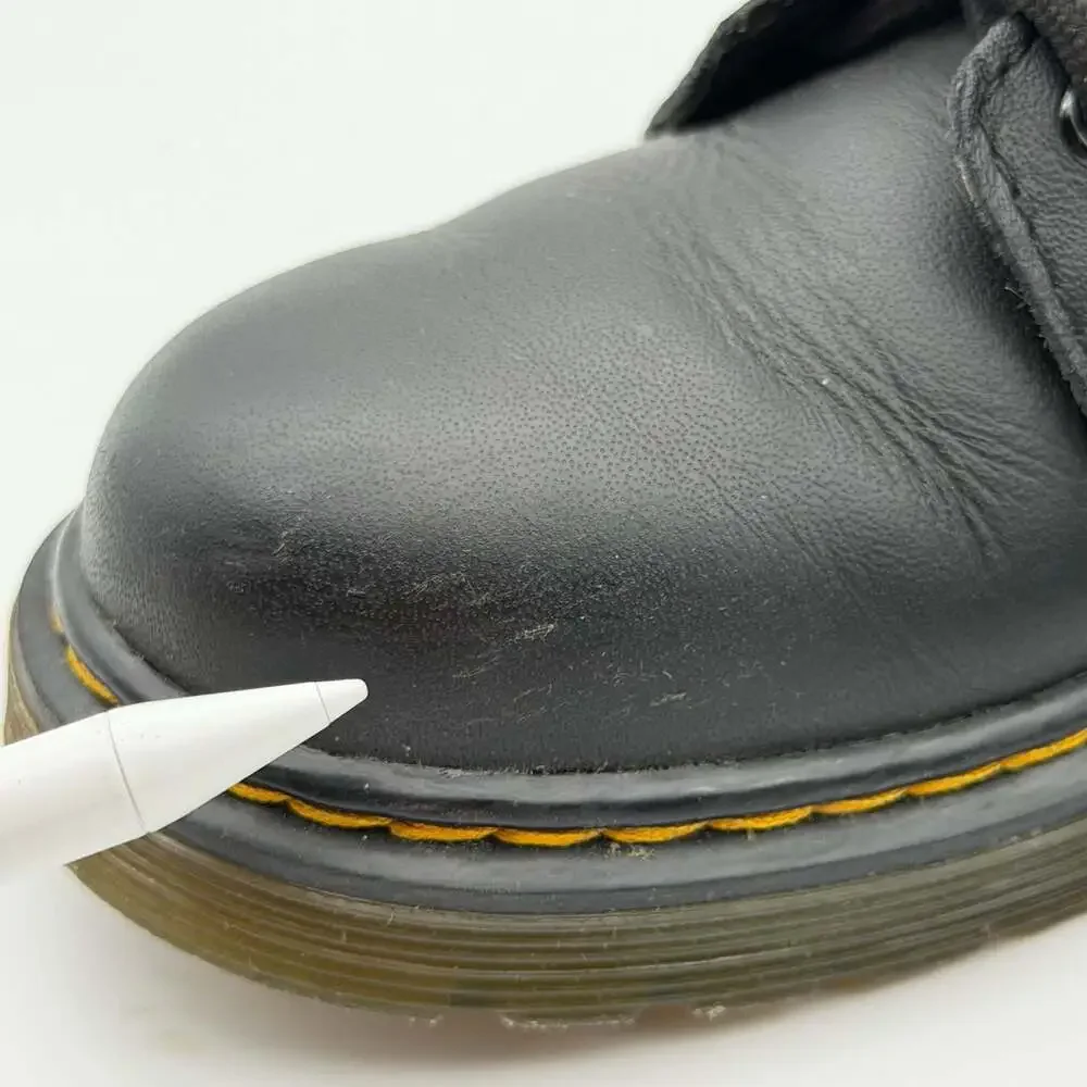 Dr. Martens 1460J Junior Leather Lace-Up Boots with Side Zipper